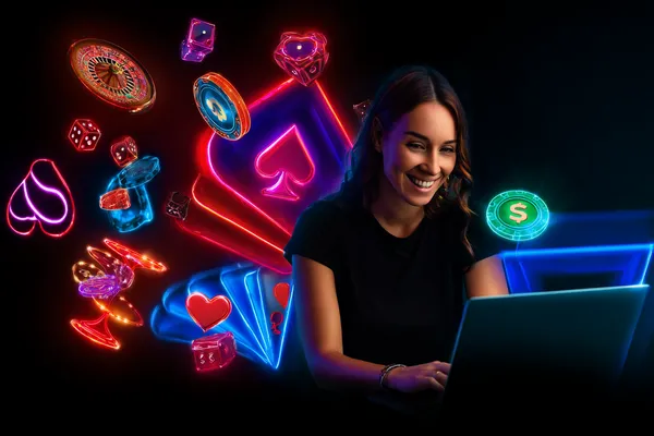 Um jogador usando seu smartphone durante um evento festivo local, representando o cassino totalmente compatível com dispositivos móveis do FIXE777.